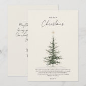 Weihnachtskarte mit Baum und Bibelvers Dankeskarte (Vorne/Hinten)