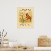 Weihnachtskarte mit Bibelvers für im Dezember Gebo Poster (Küche)