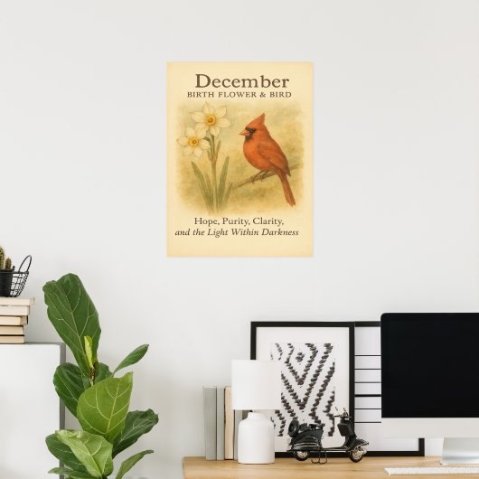 Weihnachtskarte mit Bibelvers für im Dezember Gebo Poster (Heimbüro)