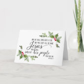 Weihnachtskarte mit Bibelverse Feiertagskarte (Vorderseite)