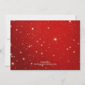 Weihnachtskarte mit blinkendem Rot und einem Foto (Rückseite)