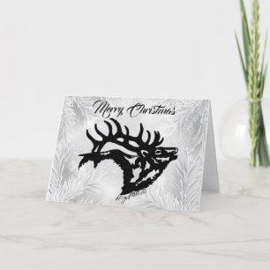 Weihnachtskarte mit Bull Elk Feiertagskarte