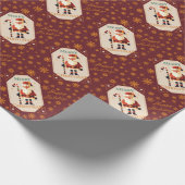 Weihnachtskarte mit Candy Cane Geschenkpapier (Ecke)