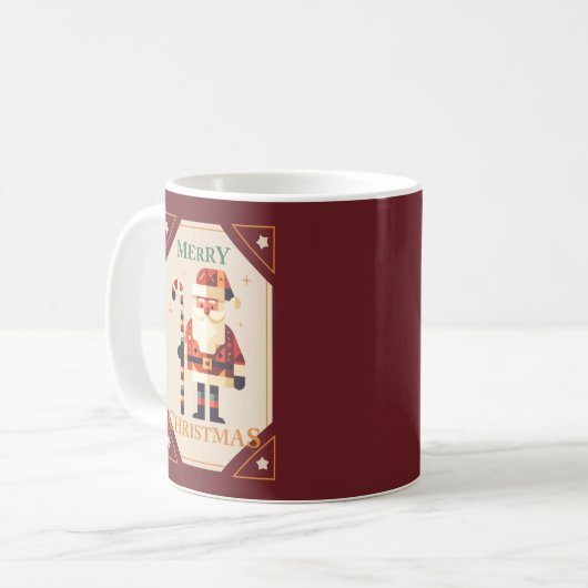 Weihnachtskarte mit Candy Cane Kaffeetasse (Vorderseite Links)