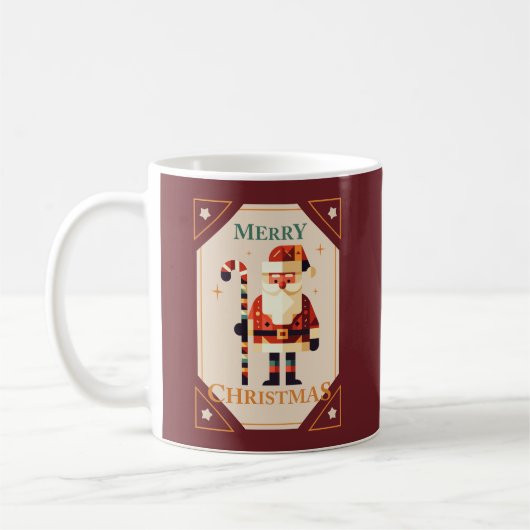 Weihnachtskarte mit Candy Cane Kaffeetasse (Links)