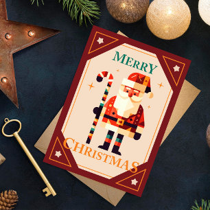 Weihnachtskarte mit Candy Cane Postkarte