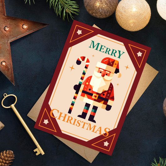 Weihnachtskarte mit Candy Cane Postkarte