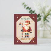 Weihnachtskarte mit Candy Cane Postkarte (Stehend Vorderseite)