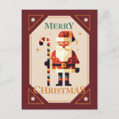 Weihnachtskarte mit Candy Cane Postkarte (Vorderseite)