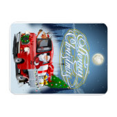 Weihnachtskarte mit Cartoon Santa`s LKW Magnet (Horizontal)