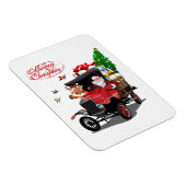 Weihnachtskarte mit Cartoon Santa und Hirsche Magnet (Rechte Seite)