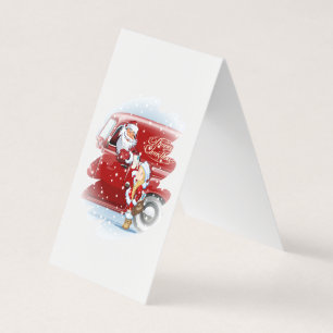 Weihnachtskarte mit Cartoon Snow Maiden - Postman
