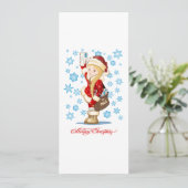Weihnachtskarte mit Cartoon Snow Maiden - Postman (Stehend Vorderseite)