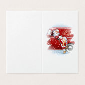 Weihnachtskarte mit Cartoon Snow Maiden - Postman (Außenseite Aufgefaltet)