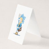 Weihnachtskarte mit Cartoon Snow Maiden - Postman (Rückseite)