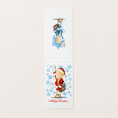 Weihnachtskarte mit Cartoon Snow Maiden - Postman (Außenseite Aufgefaltet)