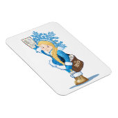 Weihnachtskarte mit Cartoon Snow Maiden - Postman Magnet (Rechte Seite)