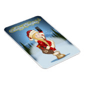Weihnachtskarte mit Cartoon Snow Maiden - Postman Magnet (Rechte Seite)