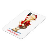Weihnachtskarte mit Cartoon Snow Maiden - Postman Magnet (Linke Seite)