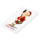 Weihnachtskarte mit Cartoon Snow Maiden - Postman Magnet (Linke Seite)