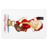Weihnachtskarte mit Cartoon Snow Maiden - Postman Magnet (Horizontal)