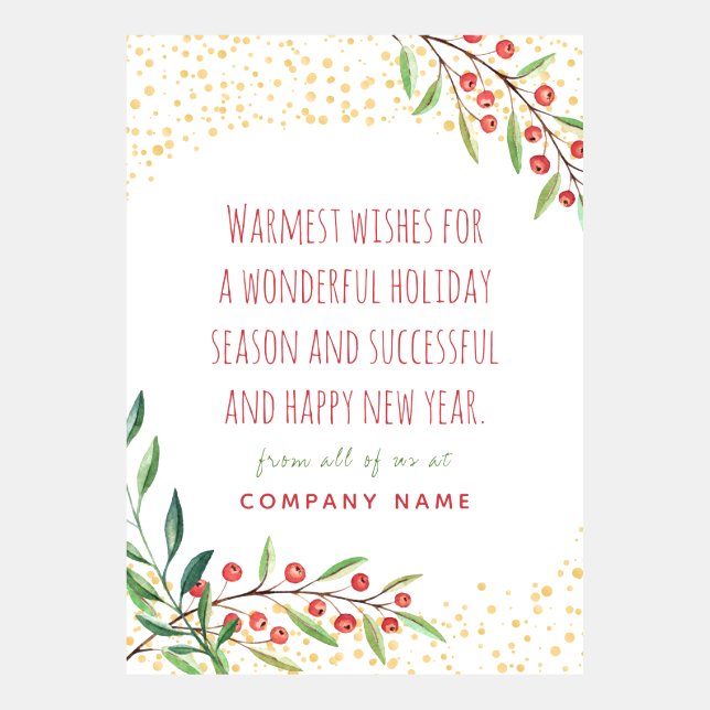 Weihnachtskarte mit Confetti (Vorderseite)