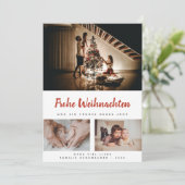 Weihnachtskarte mit deinen eigenen Fotos - Vorlage (Stehend Vorderseite)
