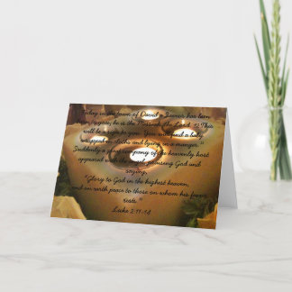 Weihnachtskarte mit dem Weihnachtsbibelvers Feiertagskarte