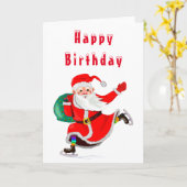 Weihnachtskarte mit dem Weihnachtsmann Karte (Gelbe Blume)