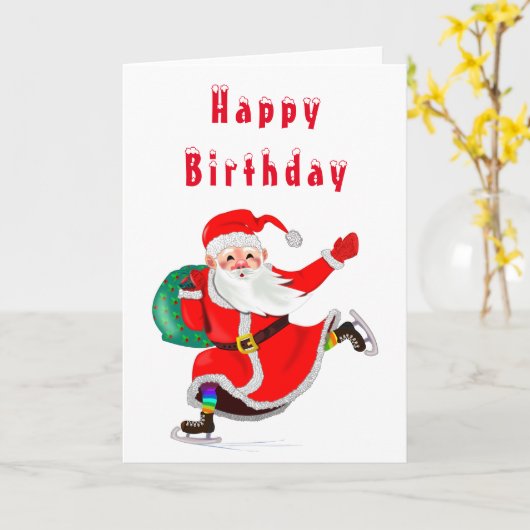 Weihnachtskarte mit dem Weihnachtsmann Karte (Gelbe Blume)