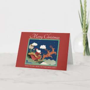 Weihnachtskarte mit dem Weihnachtsmann Karte