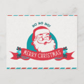 Weihnachtskarte mit dem Weihnachtsmann: Teilen Sie Postkarte (Vorderseite)