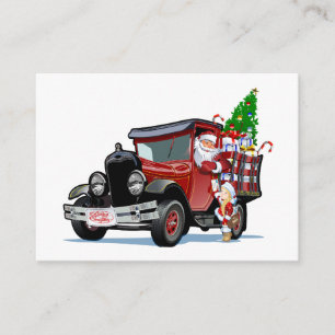 Weihnachtskarte mit dem Weihnachtsmann und dem Sch Begleitkarte