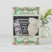 Weihnachtskarte mit der Ankündigung einer freudige (Stehend Vorderseite)