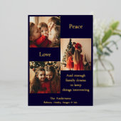 Weihnachtskarte mit drei Bildern Folien Feiertagskarte (Stehend vorne)