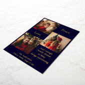 Weihnachtskarte mit drei Bildern Folien Feiertagskarte (Gedreht)