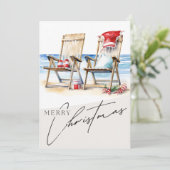 Weihnachtskarte mit einem Beach Theme. 12x18 Zoll Einladung (Stehend Vorderseite)