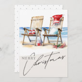 Weihnachtskarte mit einem Beach Theme. 12x18 Zoll Einladung (Vorne/Hinten)