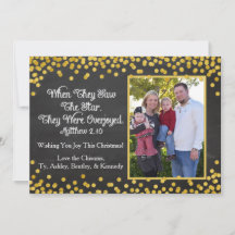 Weihnachtskarte mit einem Foto für eine Familie