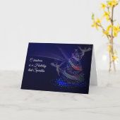 Weihnachtskarte mit einem funkelnden Baum Karte (Gelbe Blume)