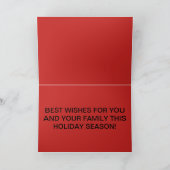 Weihnachtskarte mit einem Hummingvogel Feiertagskarte (Innenseite)