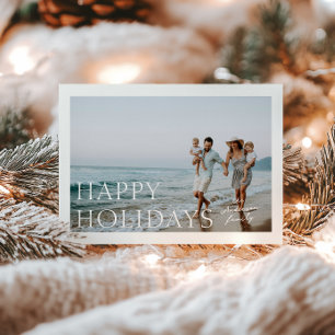 Weihnachtskarte mit einfachem Foto Feiertagskarte