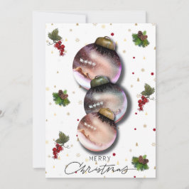 Weihnachtskarte mit elegantem Ornament Design Wint Feiertagskarte