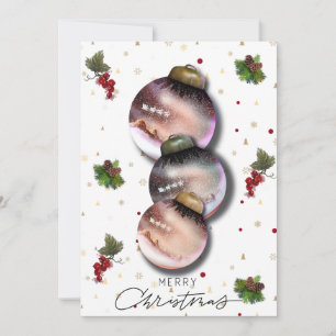 Weihnachtskarte mit elegantem Ornament Design Wint Feiertagskarte