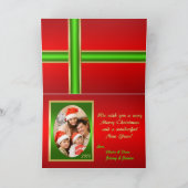 Weihnachtskarte mit Familien-Foto-Einsatz Feiertagskarte (Innenseite)