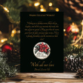 Weihnachtskarte mit festlichem Baum und Schnee Einladung