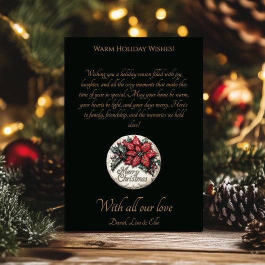 Weihnachtskarte mit festlichem Baum und Schnee Einladung