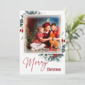 Weihnachtskarte mit festlicher Familienfoto (Stehend Vorderseite)