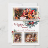 Weihnachtskarte mit festlicher Familienfoto (Rückseite)