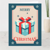 Weihnachtskarte mit festlicher Geschenkboxen Karte (Vorderseite)